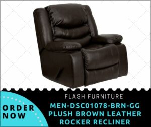 Flash Furniture Plush Brown Leather - Best Rocker Recliner