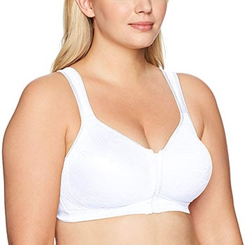 Playtex Women's Front Close Wirefree Back Support Posture Full Coverage Bra