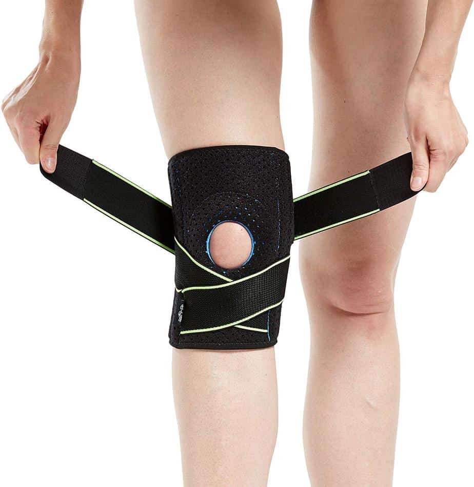 Knee brace with slide stabilizers and patella gel pads