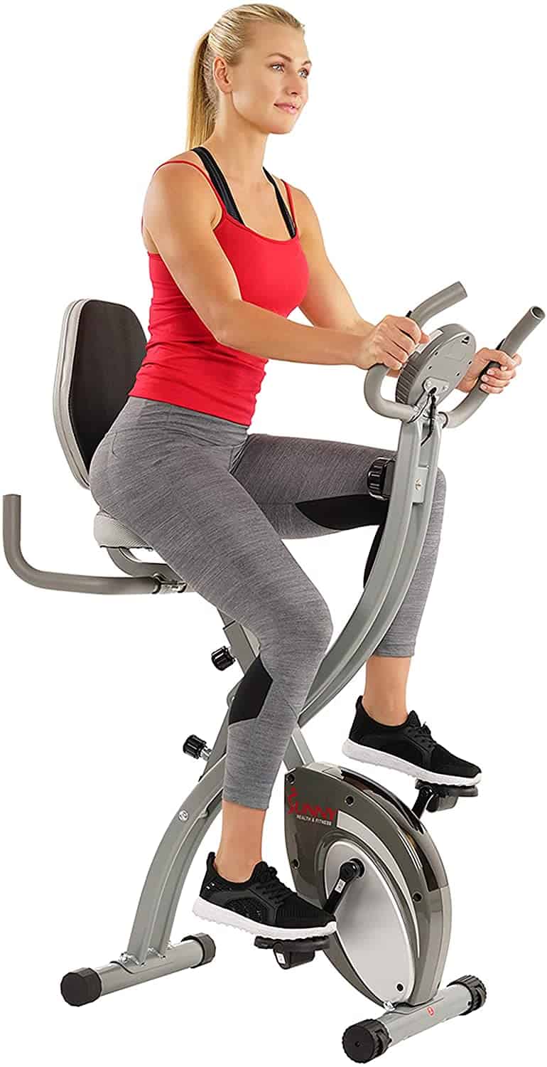 Sunny Health & Fitness Comfort Folding Exercise Bike 
